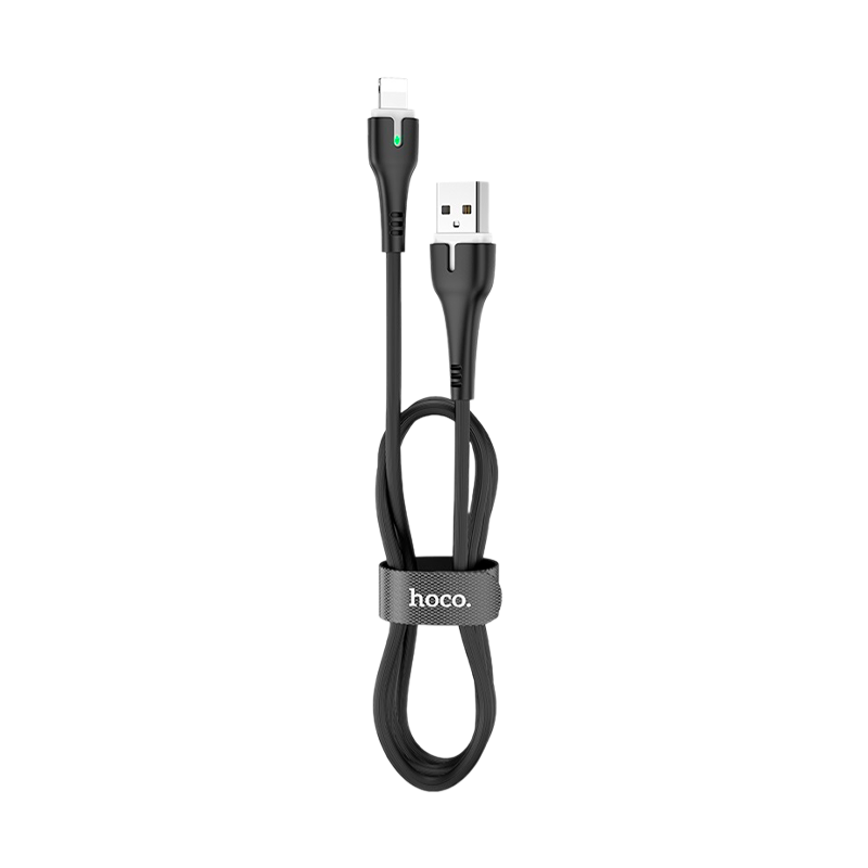 Кабель HOCO X45 USB (m)-Lightning (m) 1.0м 2.4A силикон черный (1/22/220)