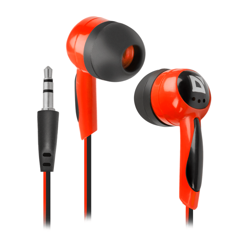 Наушники внутриканальные Defender 604 Basic черный красный (1/50)
