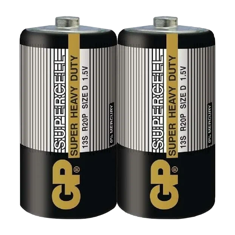 Батарейка GP Supercell R20 D Shrink 2 Heavy Duty 1.5V (2/20/200) R