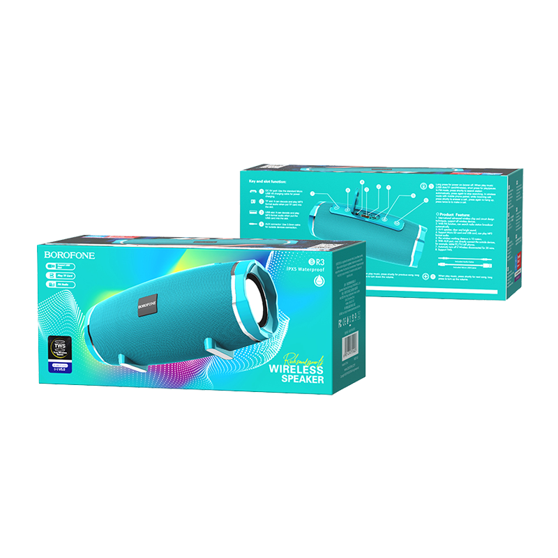 Портативная колонка Borofone BR3 bluetooth 5.0 microSD голубой (1/40)