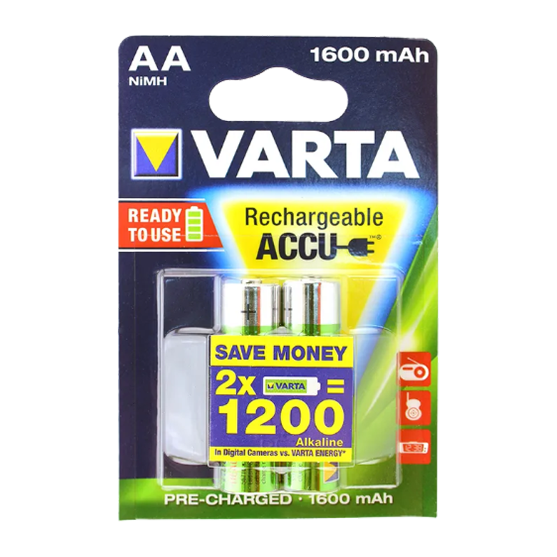 Аккумулятор предзаряженный RTU Varta HR6 AA BL2 NI-MH 1600mAh (2/20/200)