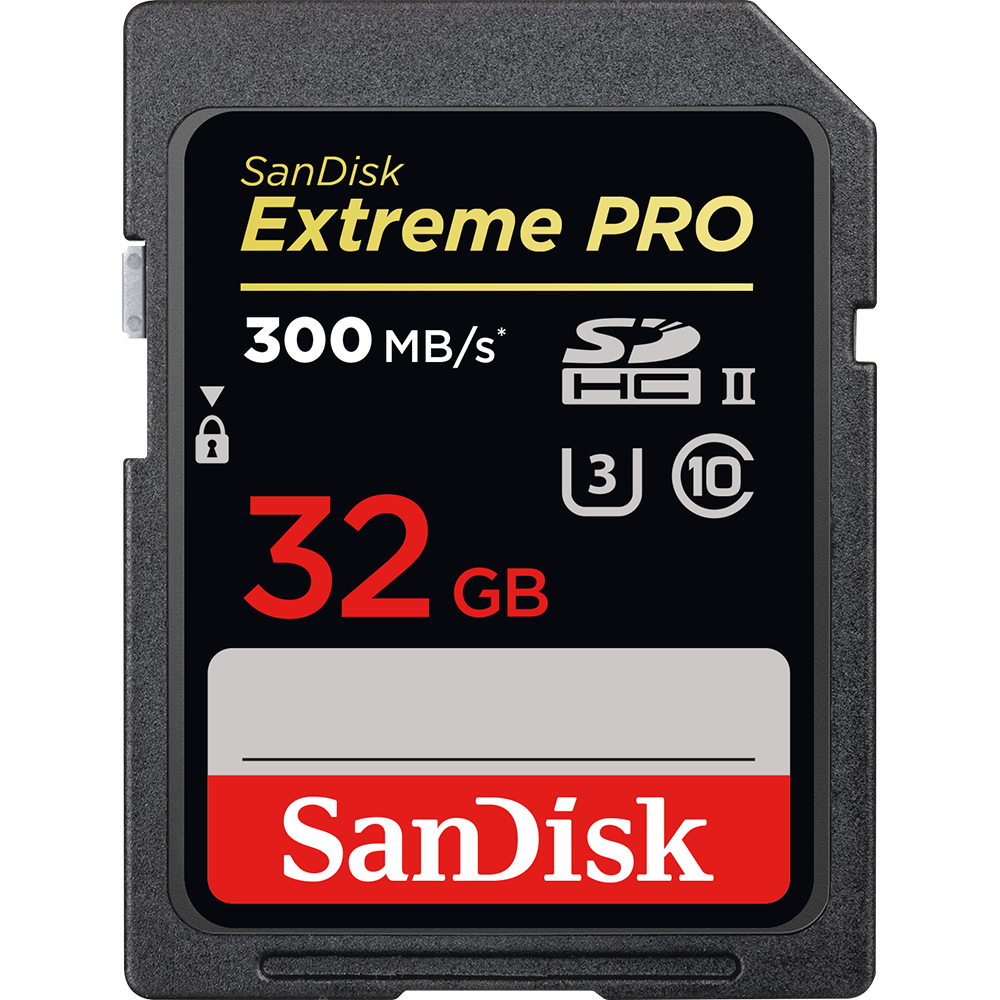 Карта памяти SD SanDisk Extreme Pro 32GB Class10 UHS-II (U3) 300 МБ/сек