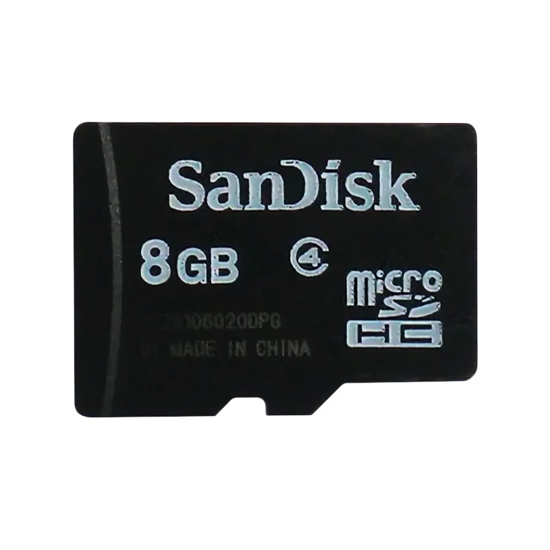 Карта памяти microSD SanDisk 8GB Class4 20 МБ/сек с адаптером
