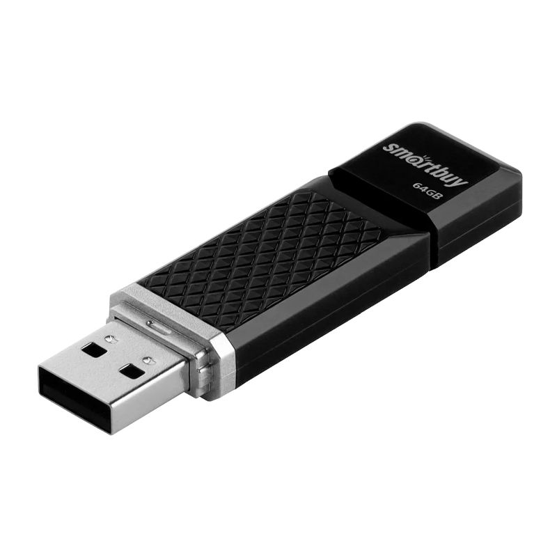 Флеш-накопитель Smartbuy Quartz 64GB USB2.0 пластик черный