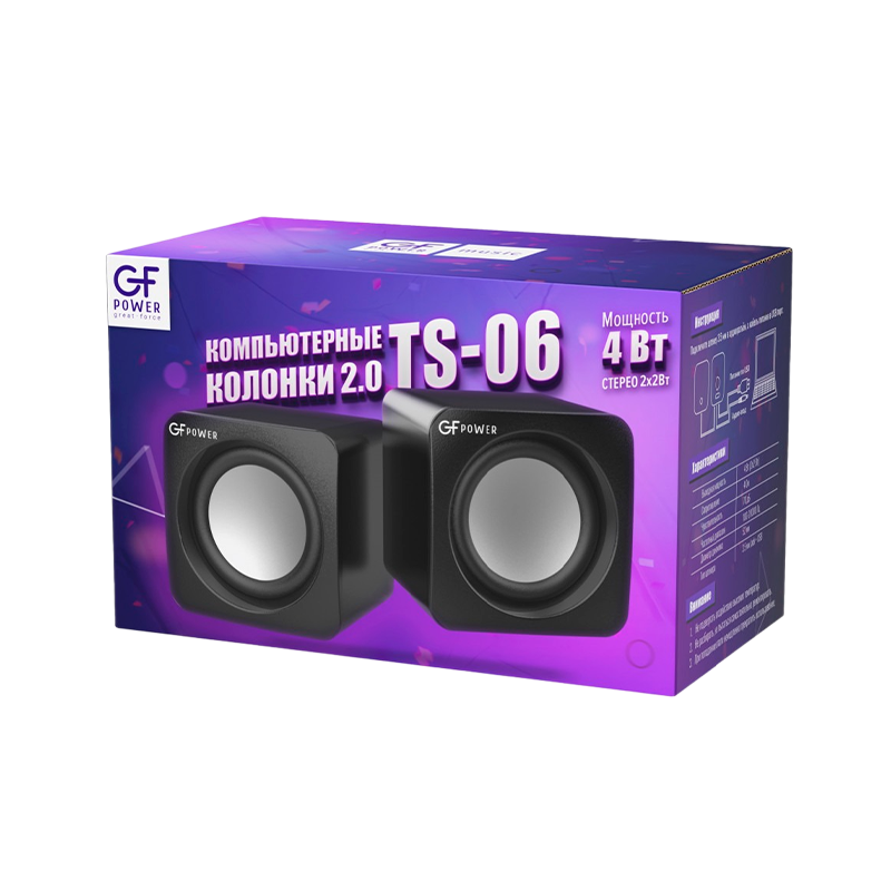 Колонки GFPower TS-06 4W черный (1/50)