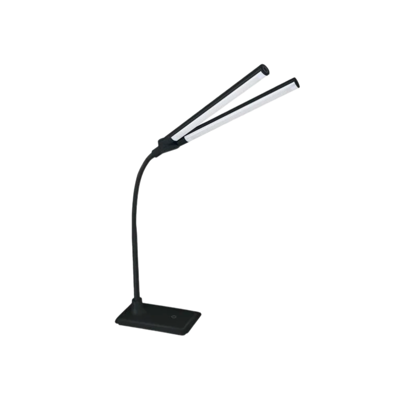 Светильник настольный Camelion KD-794 10W 230V 2LED на основании сенс. черный (1/6)