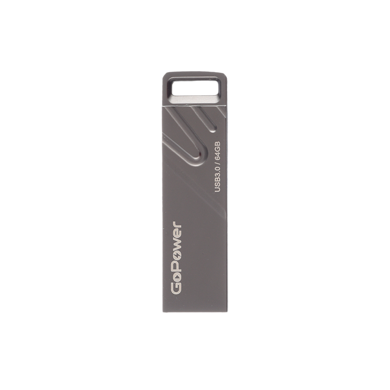 Флеш-накопитель GoPower TITAN 64GB USB3.0 металл черный графит (1/50/1000)