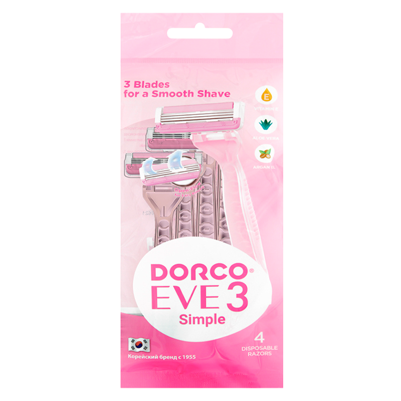 Бритва DORCO EVE 3 TRC200PK-4P 3 лезвия с плав.гол. 4шт.