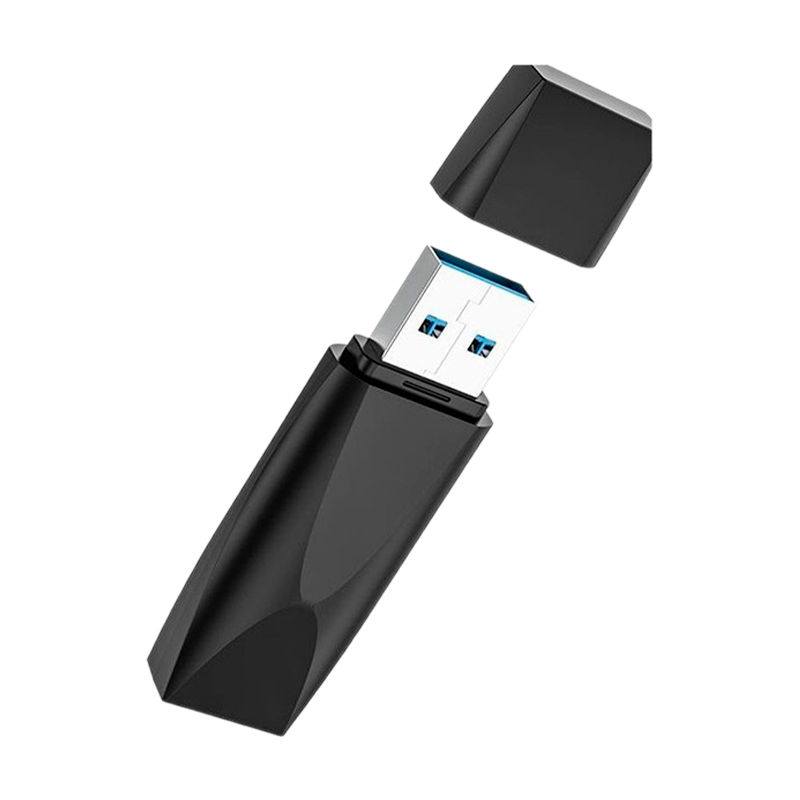 Флеш-накопитель Borofone Wonder BUD4 128GB USB3.0 пластик черный (1/40)
