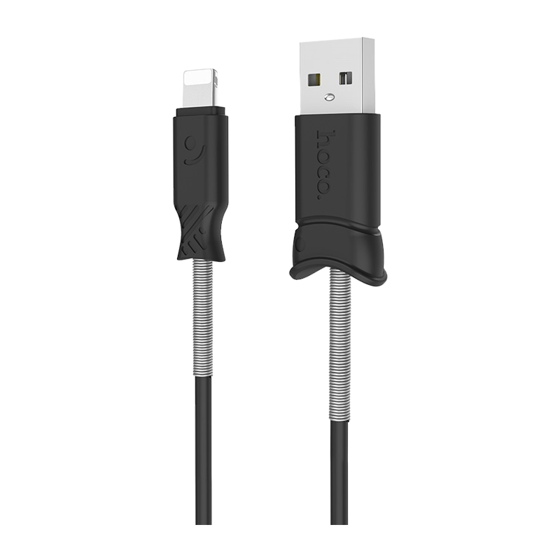 Кабель HOCO X24 USB (m)-Lightning (m) 1.0м 2.4A TPE черный (1/31/310)