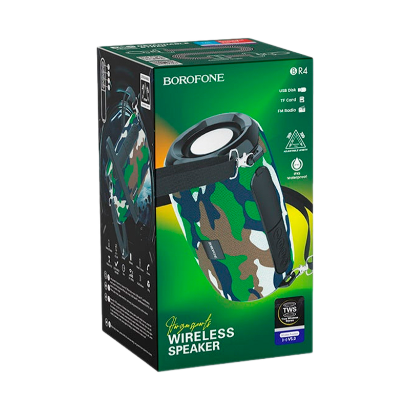 Портативная колонка Borofone BR4 bluetooth 5.0 microSD камуфляж (1/50)