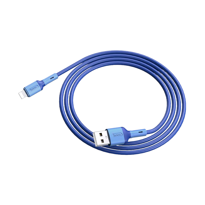 Кабель HOCO X65 USB (m)-Lightning (m) 1.0м 2.4A TPE синий (1/31/310)