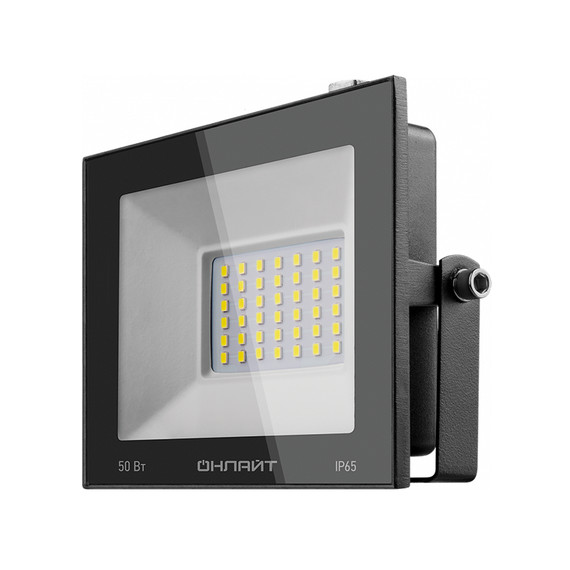 Прожектор светодиодный Онлайт 50W 230V IP65 4000К нейтральный черный