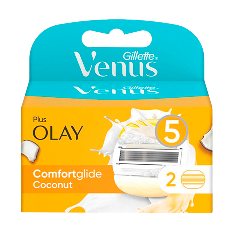 Сменные кассеты Gillette Venus&OLAY 5 лезвий 2шт. (цена за 1 шт) (2/20)