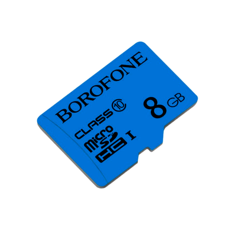 Карта памяти microSD Borofone 8GB Class10 75 МБ/сек (1/100)