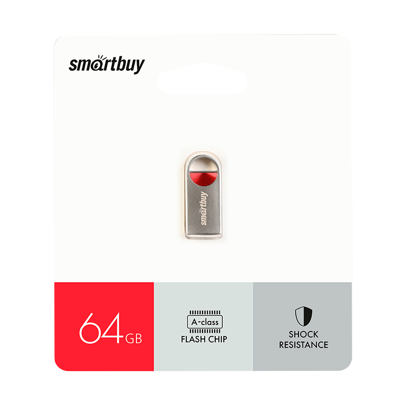 Флеш-накопитель Smartbuy MC8 64GB USB2.0 металл серебряный