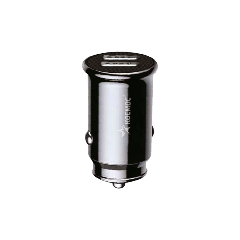 Автомобильное З/У Космос 2USB 3.0A 18W черный (1/40/80)
