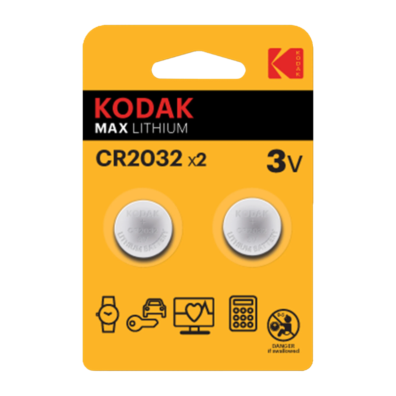 Батарейка Kodak MAX CR2032 BL2 Lithium 3V (2/60/240)