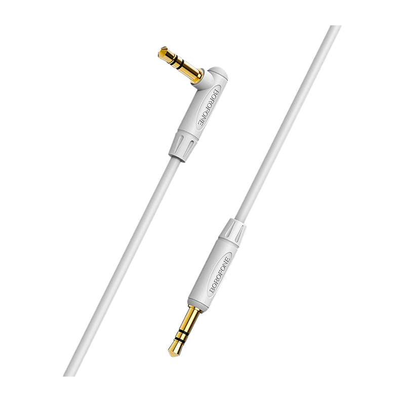 Кабель AUX Borofone BL4 Jack 3.5mm (m)-Jack 3.5mm (m) 1.0м TPE серый (1/63/252)