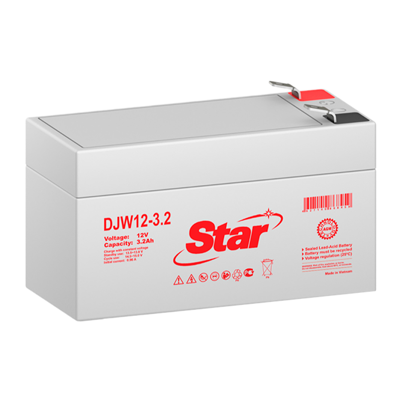 Аккумулятор свинцово-кислотный STAR DJW12-3.2 12V 3.2Ah