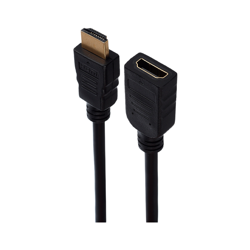 Кабель GoPower удлинитель HDMI 2.0 (m)-HDMI (f) 0.5м ПВХ черный Premium Zip-Lock c подвесом (1/250)