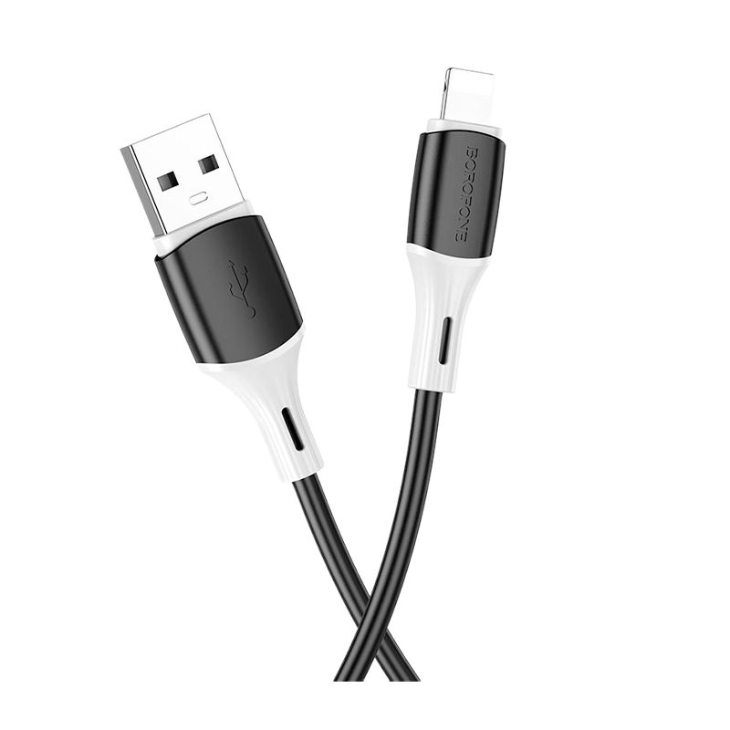 Кабель Borofone BX79 USB (m)-Lightning (m) 1.0м 2.4A силикон черный (1/360)