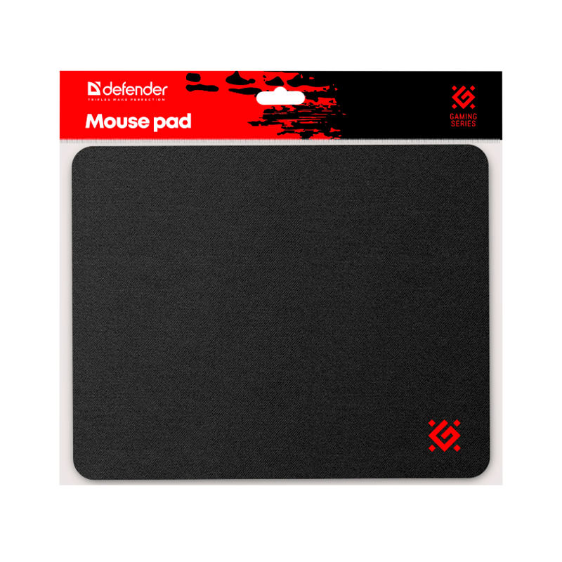 Коврик для мыши Defender Black ONE 200х250х2 черный (1/100)
