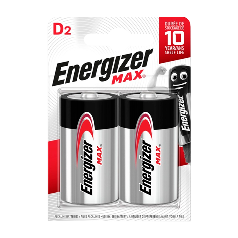 Батарейка Energizer MAX LR20 D BL2 Alkaline 1.5V (2/12)