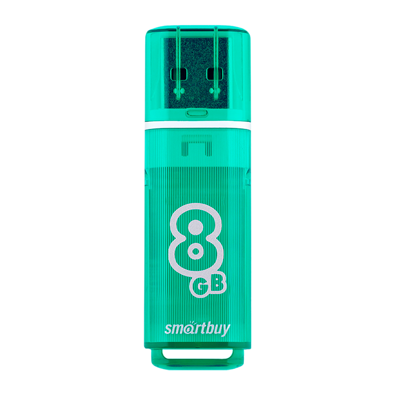 Флеш-накопитель Smartbuy Glossy 8GB USB2.0 пластик зеленый