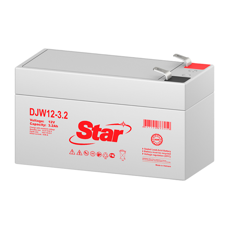 Аккумулятор свинцово-кислотный STAR DJW12-3.2 12V 3.2Ah