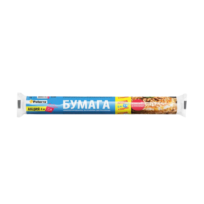 Бумага для выпечки Paterra Натуральная 38см x 7.0м 41г/м2 (1/25)