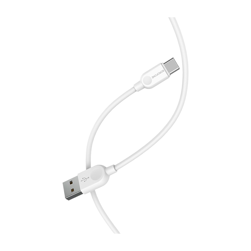 Кабель Borofone BX14 USB (m)-Type-C (m) 2.0м 2.4A ПВХ белый (1/360)