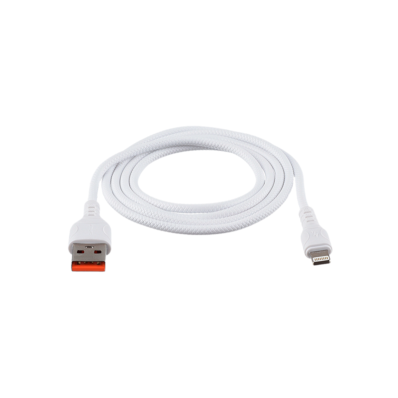 *Кабель GoPower GP06L USB (m)-Lightning (m) 1.0м 2.4A ПВХ белый (1/200/800) 