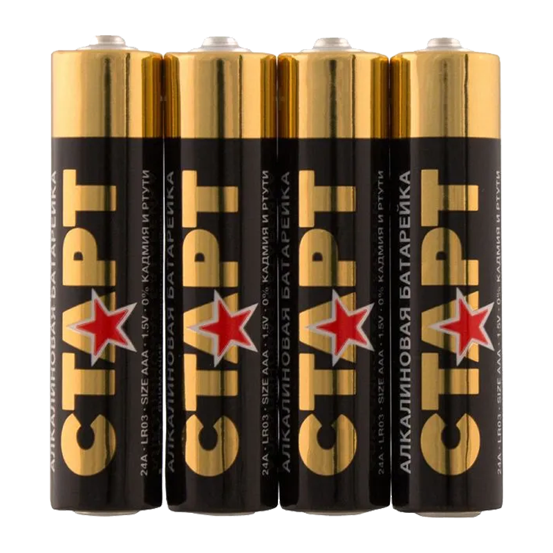Батарейка Старт LR03 AAA Shrink 4 Alkaline 1.5V (4/40/720)