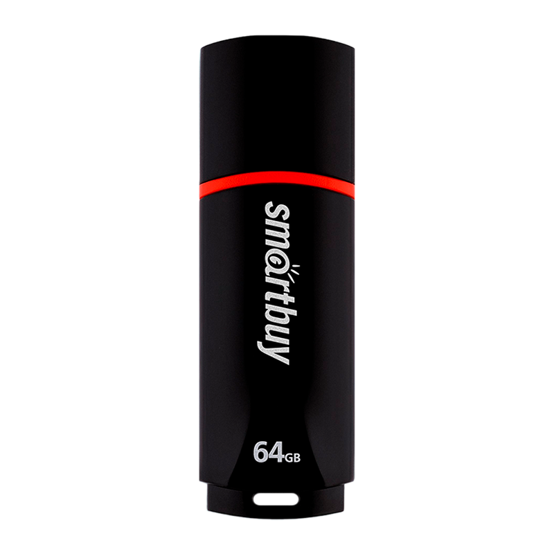 Флеш-накопитель Smartbuy Crown 64GB USB2.0 пластик черный