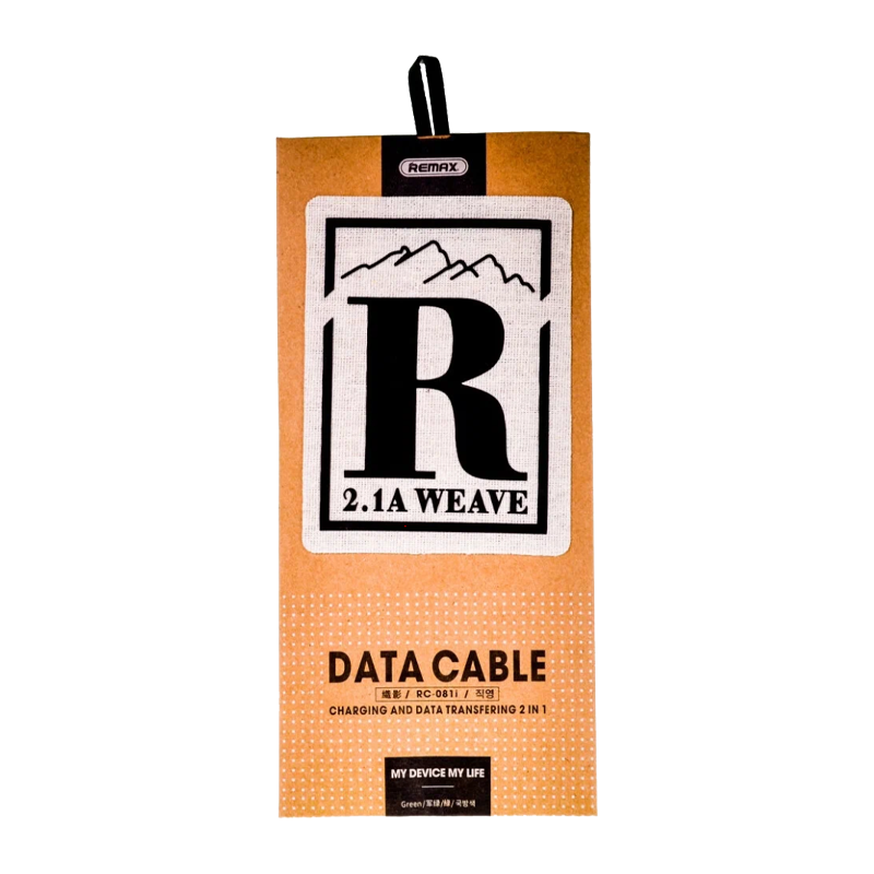 USB кабель REMAX Weave (Micro) RC-081m Черный (1M, 2.1A)