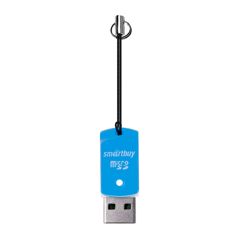 Картридер Smartbuy 706 USB2.0 microSD голубой (1/20)