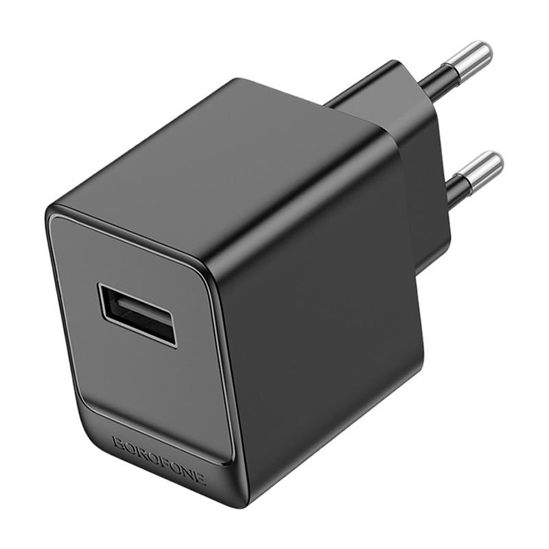 Сетевое З/У Borofone BAS11A 1USB 2.1A черный (1/76/304)