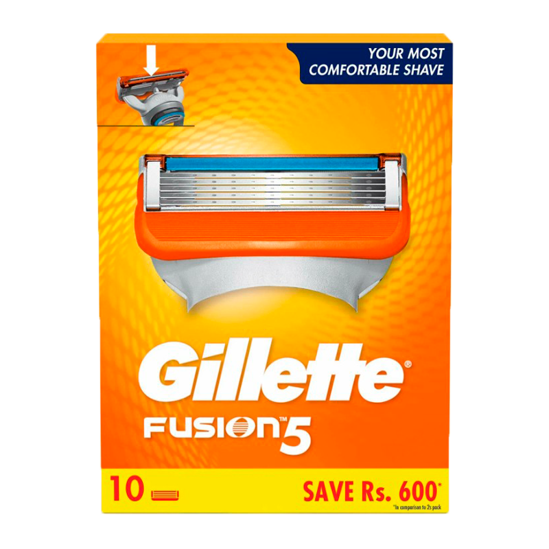 Сменные кассеты Gillette FUSION 5 лезвий 10шт. (цена за 1 шт) (10/100)