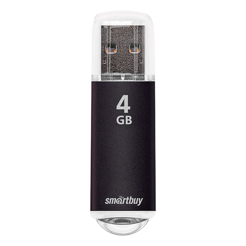Флеш-накопитель Smartbuy V-Cut 4GB USB2.0 пластик черный