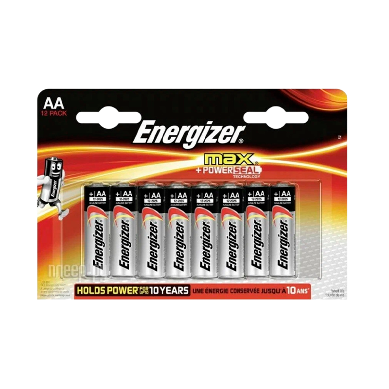 Батарейка Energizer MAX LR6 AA BL12 Alkaline 1.5V (12/72)