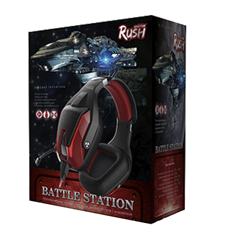 Наушники полноразмерные Smartbuy Rush BATTLE STATION с микр. игровые черный красный (1/20)