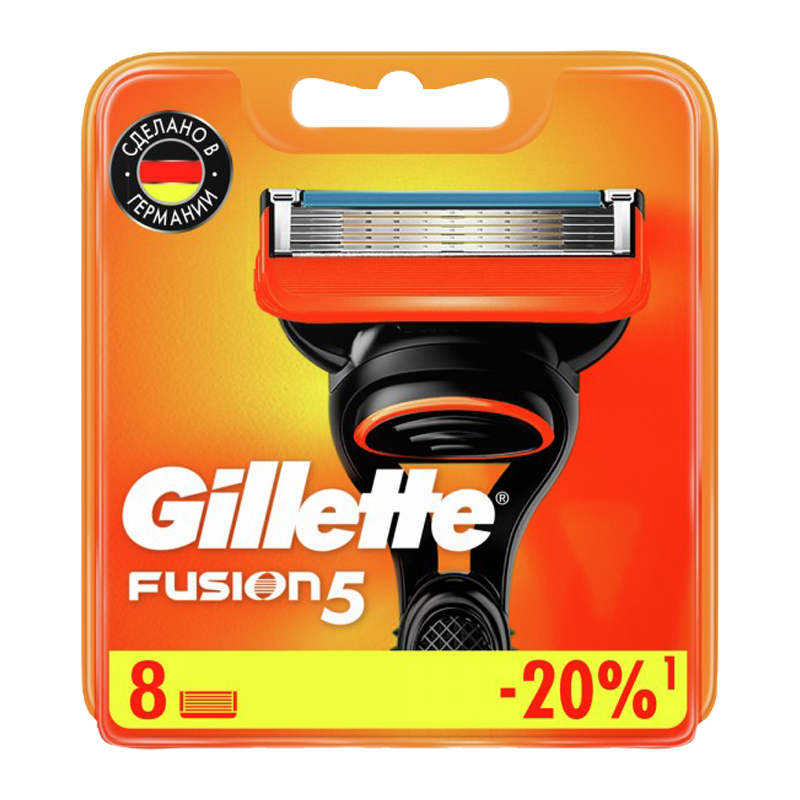 Сменные кассеты Gillette FUSION 5 лезвий 8шт. (цена за 1 шт) (8/64)