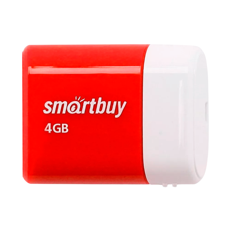 Флеш-накопитель Smartbuy Lara 4GB USB2.0 пластик красный