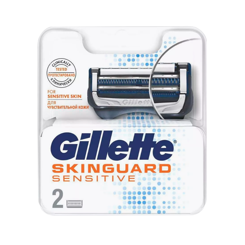 Сменные кассеты Gillette FUSION SKINGUARD 2 лезвия 2шт. (цена за 1 шт) (2/20)