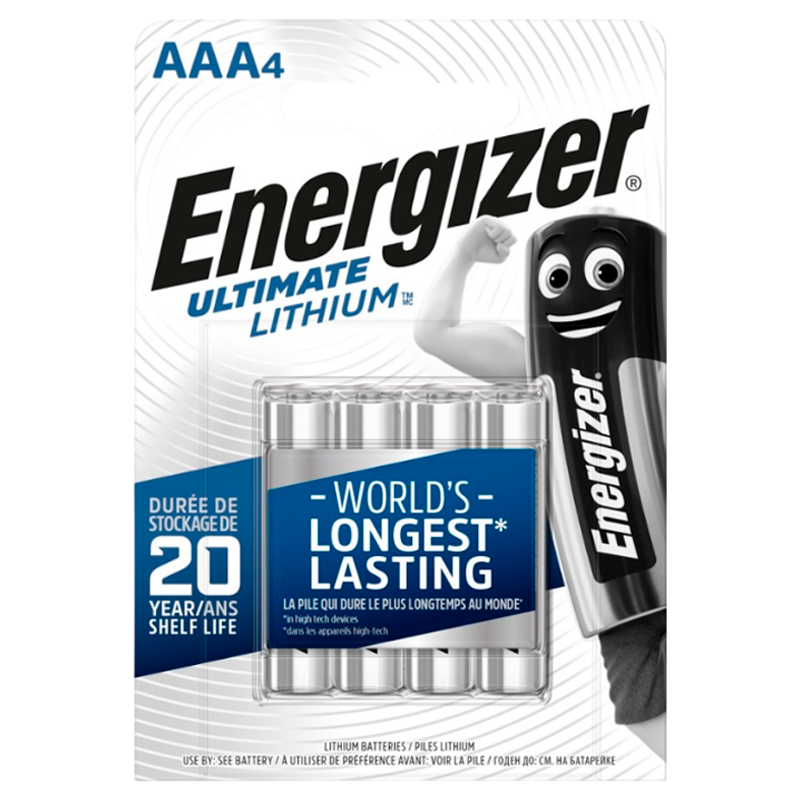 Батарейка Energizer Ultimate FR03 AAA BL4 Lithium 1.5V (4/48)