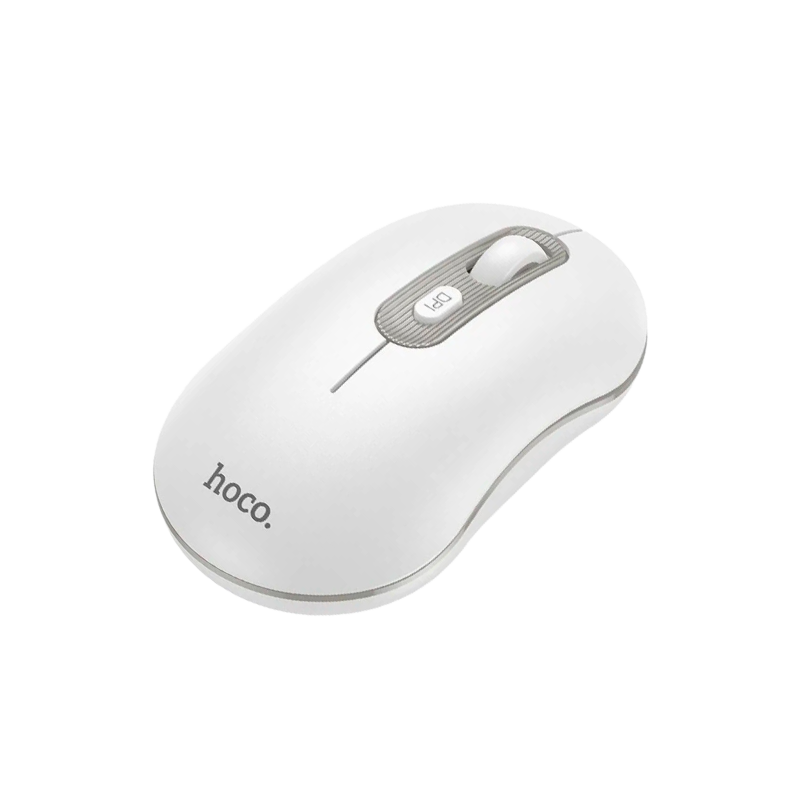 Мышь беспроводная HOCO GM21 классическая USB белый (1/13/130)