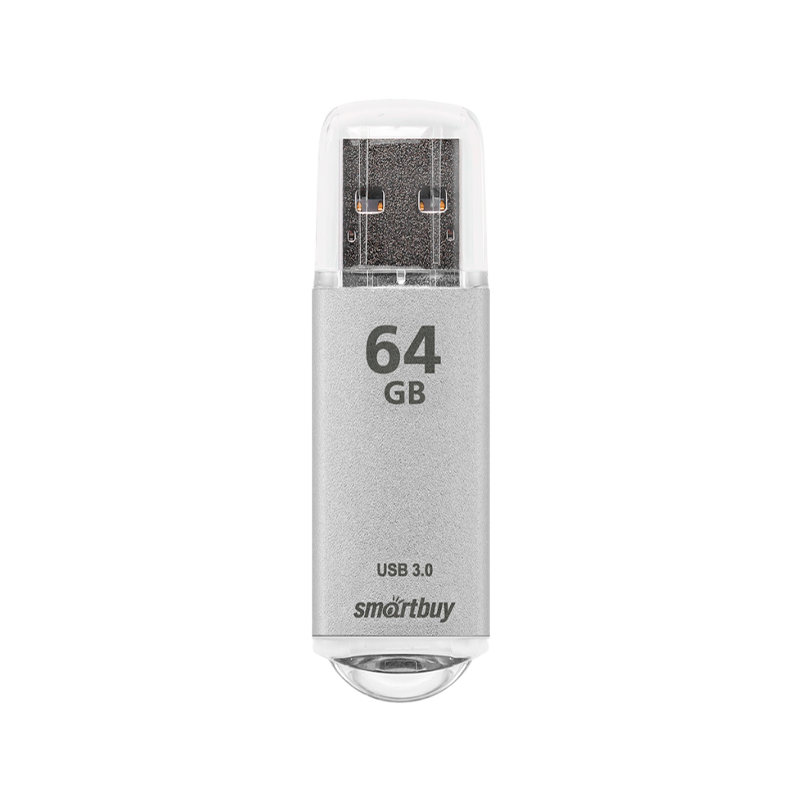 Флеш-накопитель Smartbuy V-Cut 64GB USB3.0 пластик серебряный
