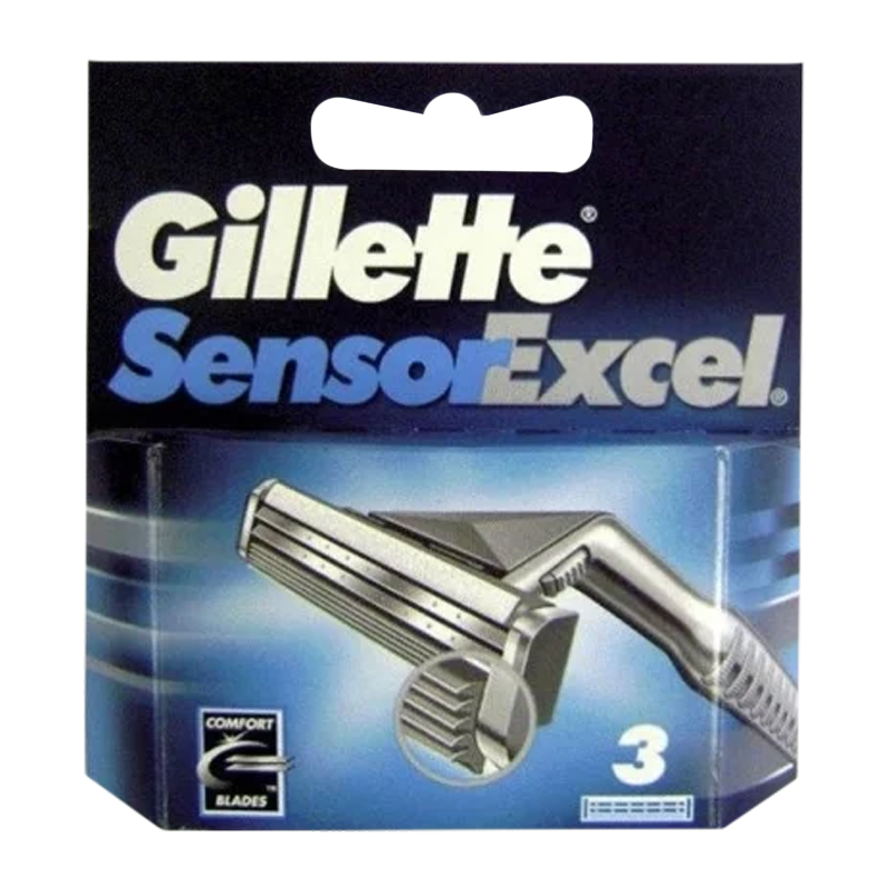 Сменные кассеты Gillette Sensor Excel 3 лезвия 3шт. (цена за 1 шт) (3/30)