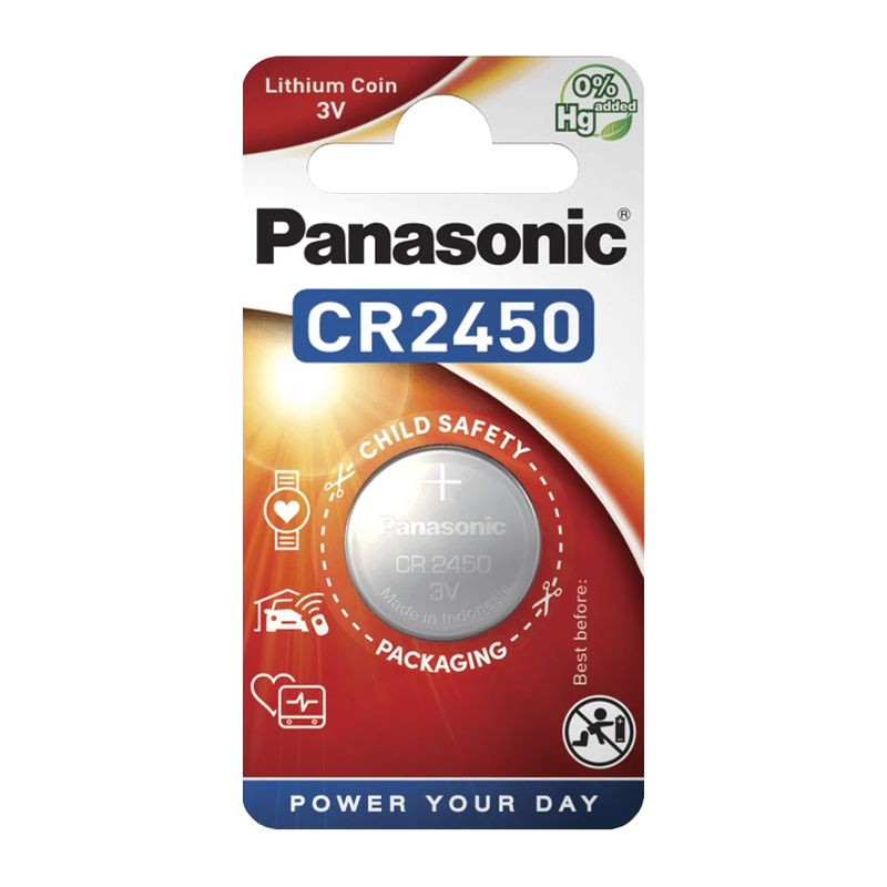 Батарейка Panasonic Power Cells CR2450 BL1 Lithium 3V (1/12)
